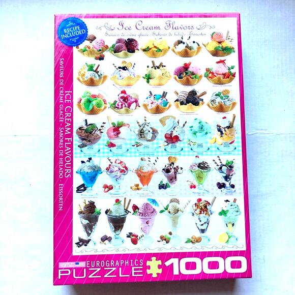 Eurographics 1000 Piece Jigsaw Puzzle: Ice Cream Flavors - Pre-Owned - Picture 1 of 8